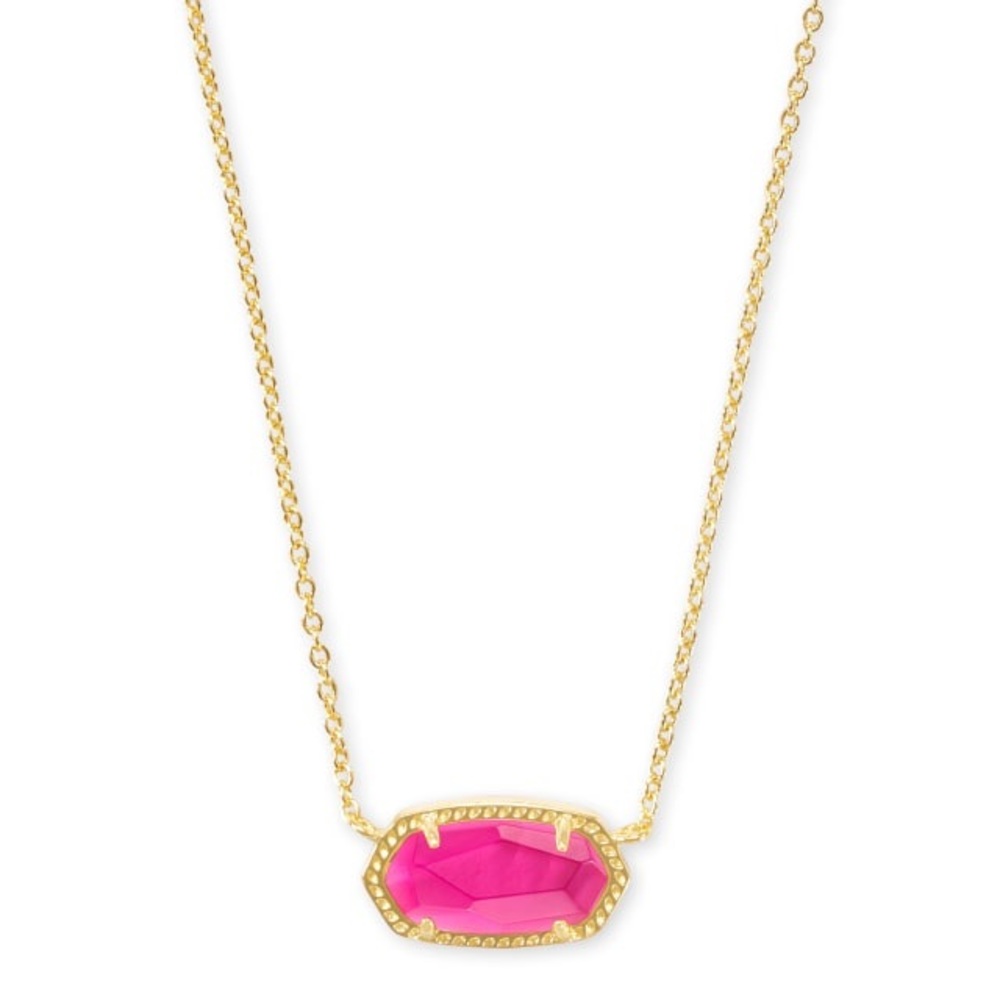 Kendra Scott Elisa Gold Pendant Necklace in Azalea Illusion